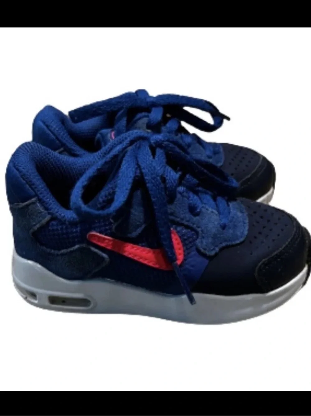 Nike Air Max Guile TD Navy Blue Orange Crimson Sneaker Toddler Size 6C
